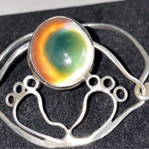 Bracelet 7" Shell Sterling Silver 925 Feet Hippie Handmade Artisan - Picture 7 of 7